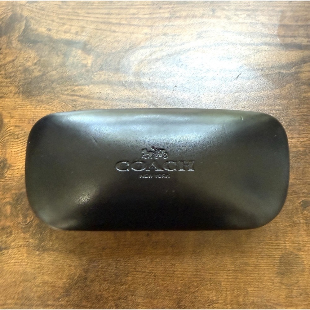 Coach Eyeglass Sunglasses Case Black Hard Clamshell w/cloth